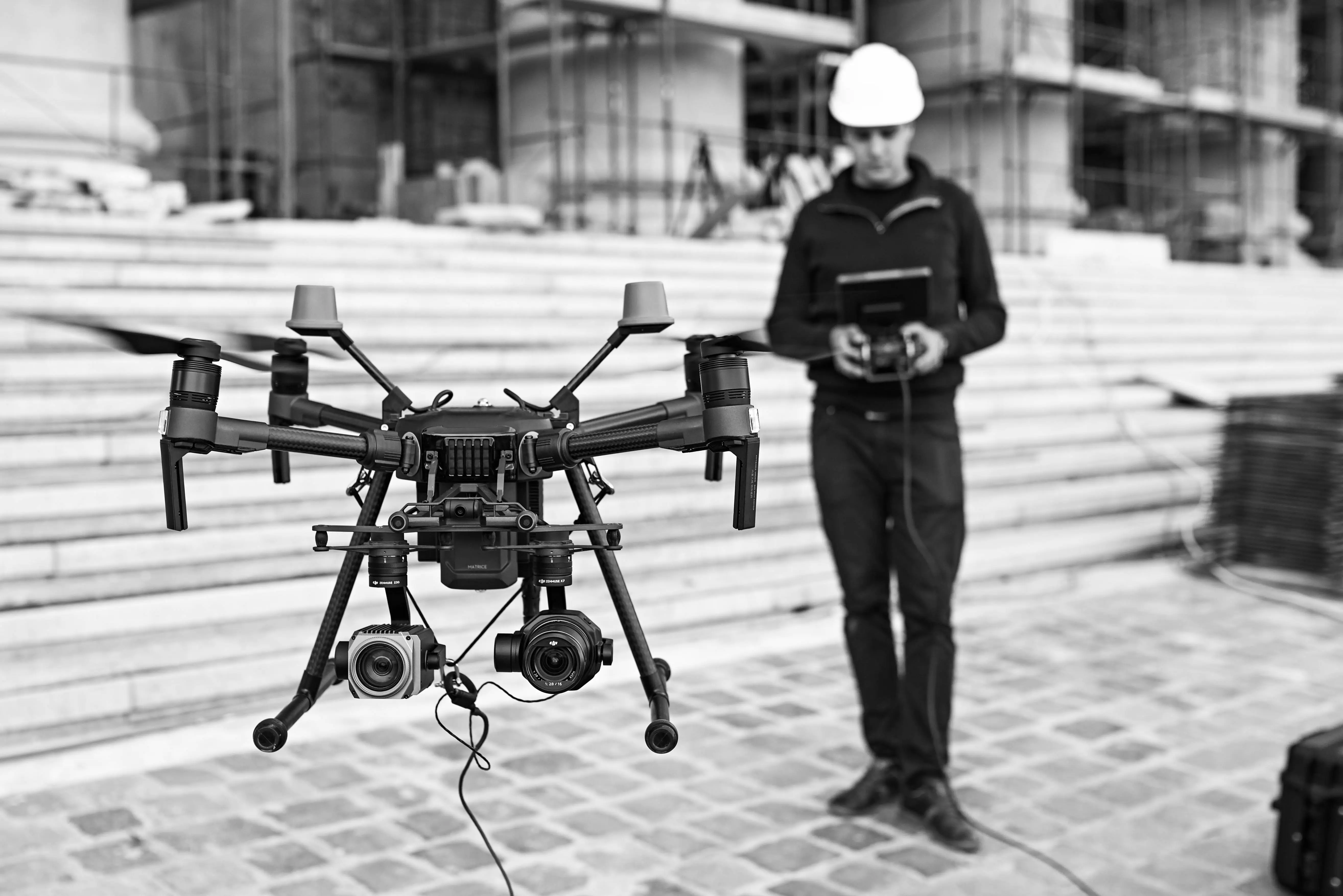 Drónos felmérés építési területen